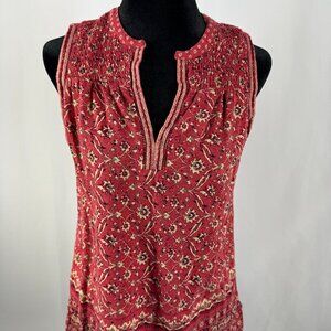 Lucky Brand Floral Printed Embroidered Women's Tank Top